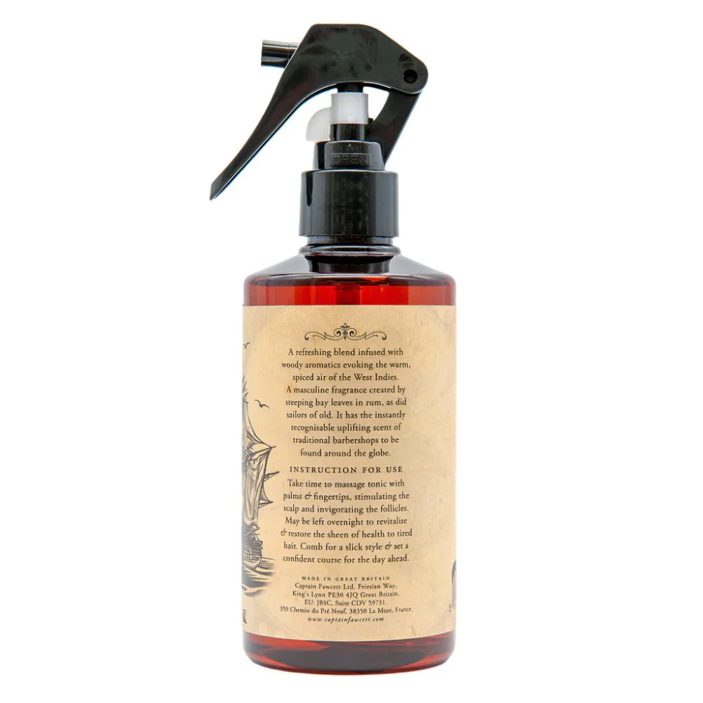 Captain Fawcett's Bay Rum Hair Tonic 250ml - Image 2