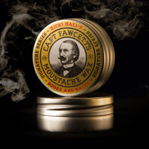 Captain Fawcett's Ricki Hall Booze & Baccy Moustache Wax 15ml - Image 2