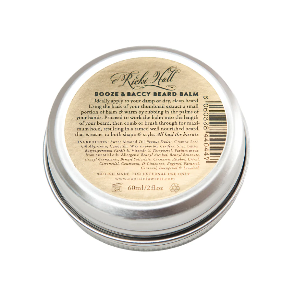 Captain Fawcett's Ricki Hall Booze & Baccy Beard Balm 60ml - Image 3