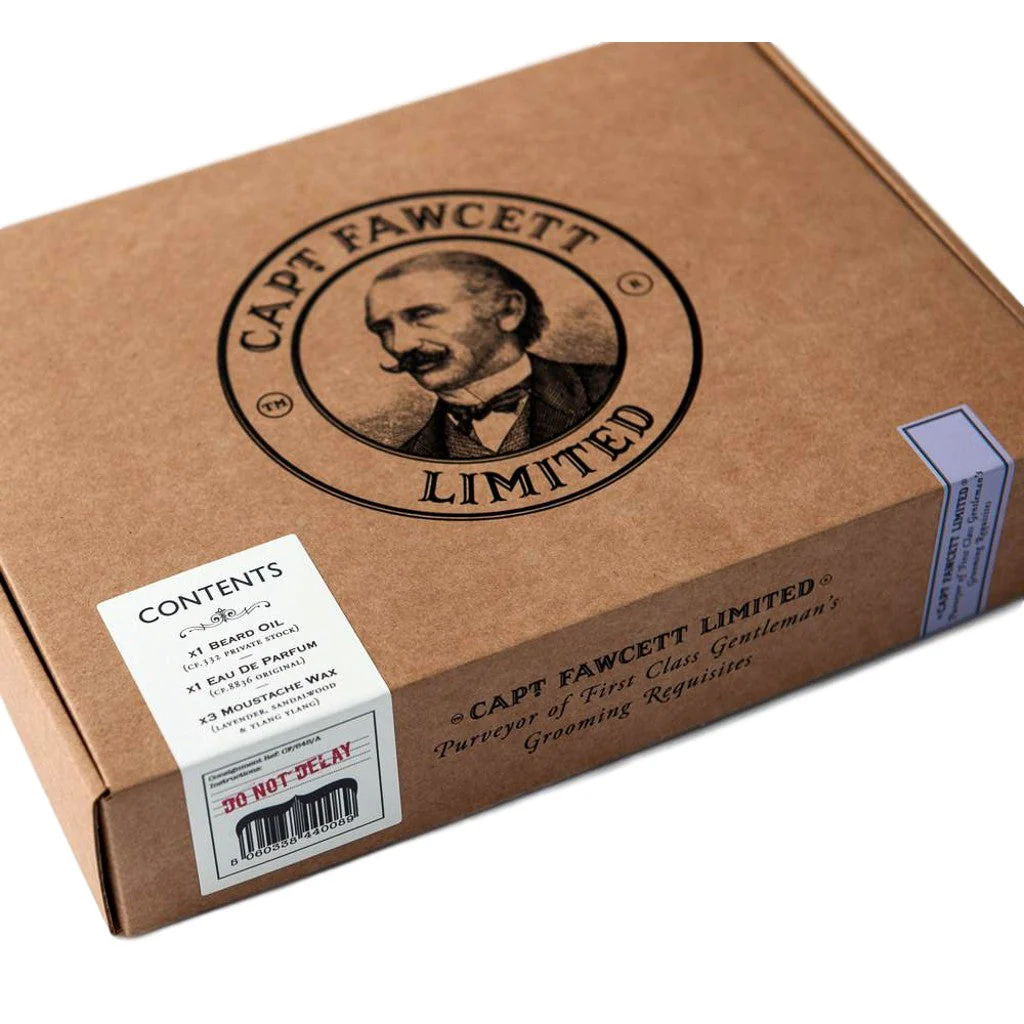 Captain Fawcett's Eau De Parfum, Moustache Wax & Beard Oil Gift Set - Image 3