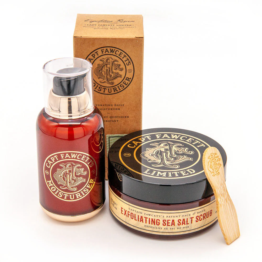 Captain Fawcett's Exfoliating Scrub & Moisturiser Set - Image 2