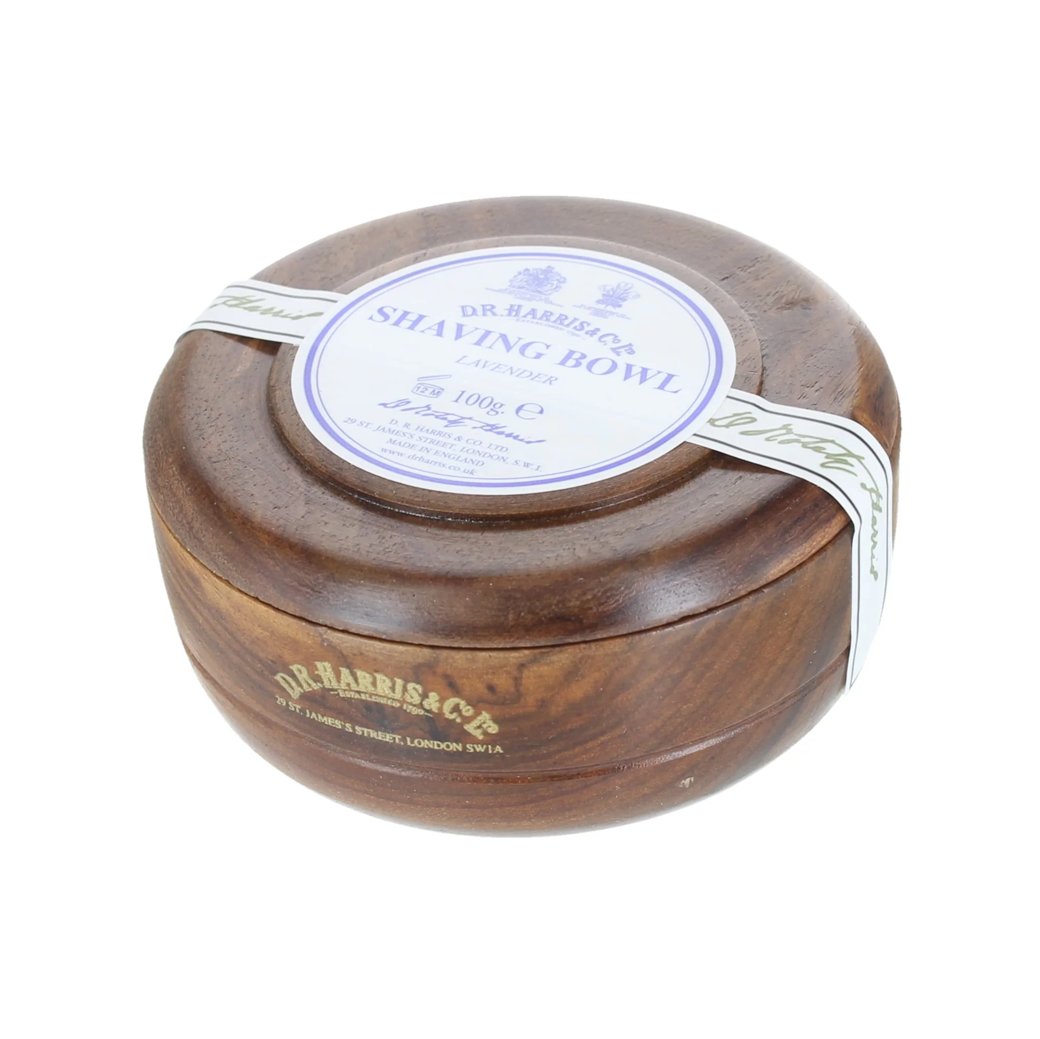 D.R. Harris Lavender Shaving Mahogany Bowl 100g