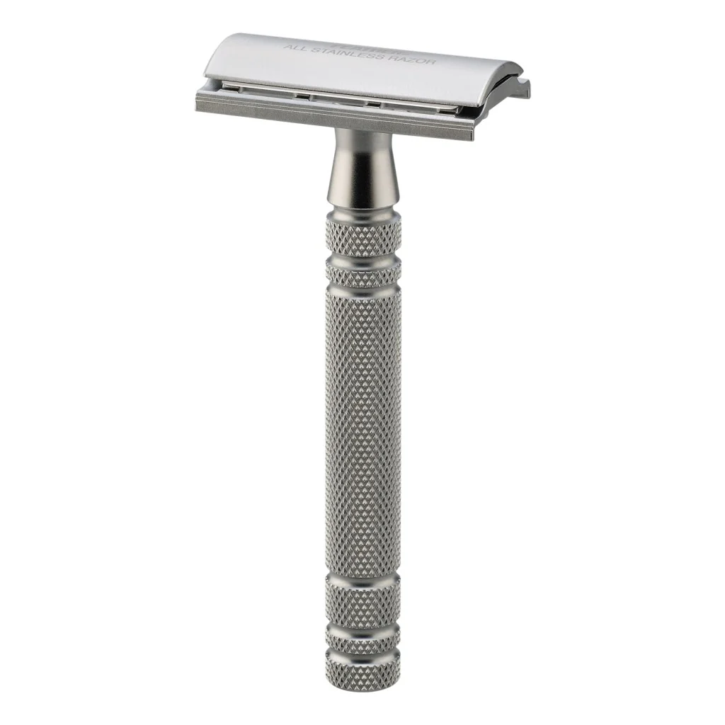 Feather All Stainless Safety Razor with Stainless Steel Stand AS-D2S - Image 2