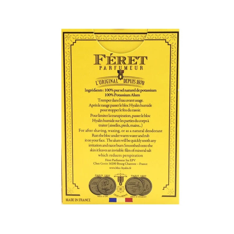 Féret Parfumeur 'Bloc Hyalin' Alum Bloc 100g - Image 3