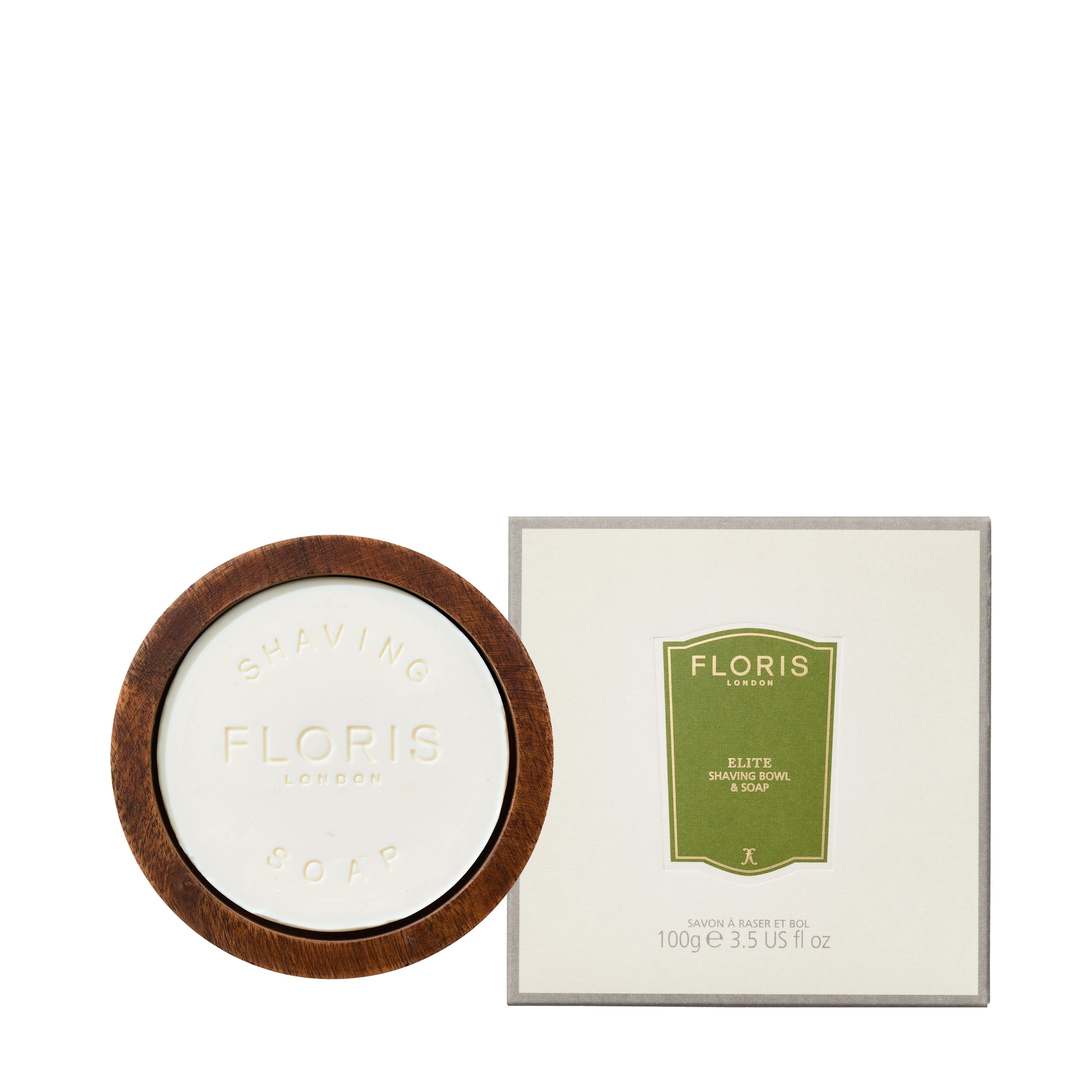 Floris Elite Shaving Soap In Wooden Bowl 100g