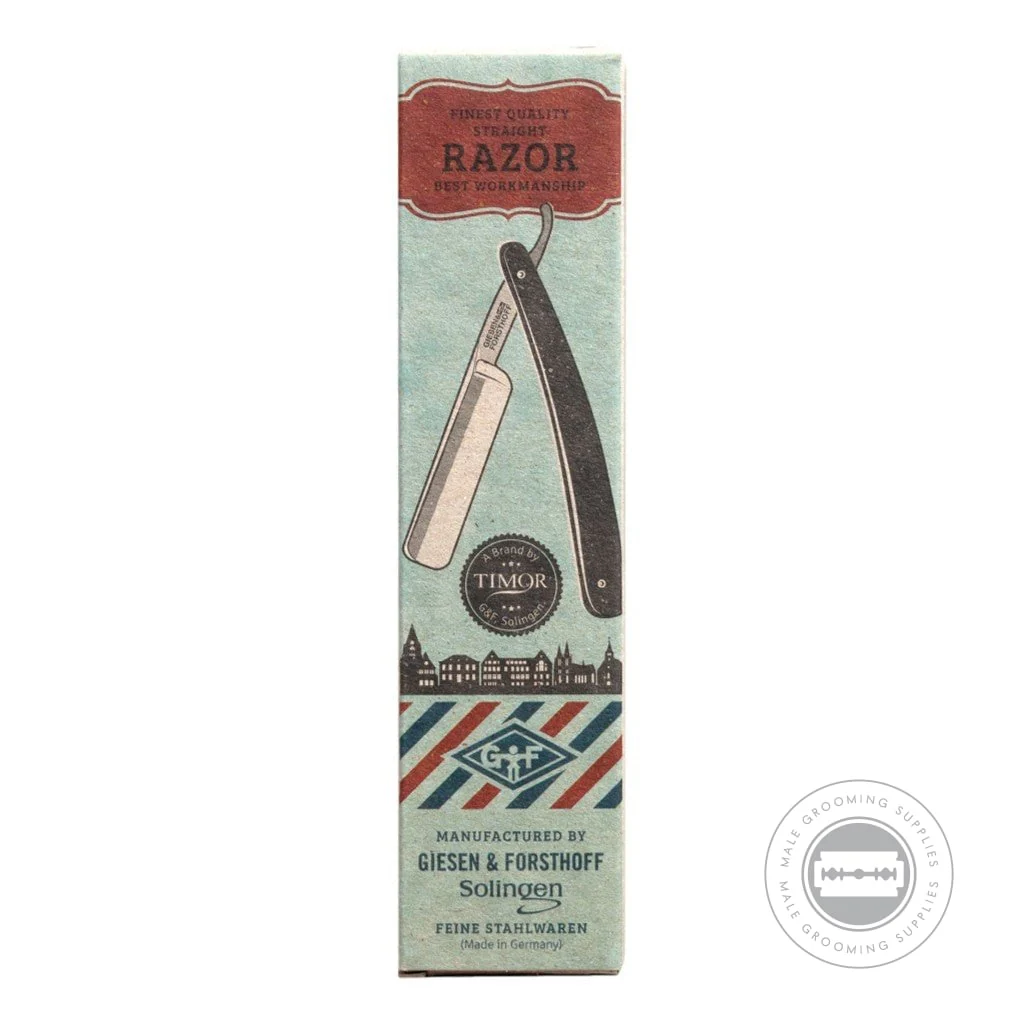 G&F 'Barbers Choice' Black Aluminium and Carbon Handle Straight Razor - Image 4