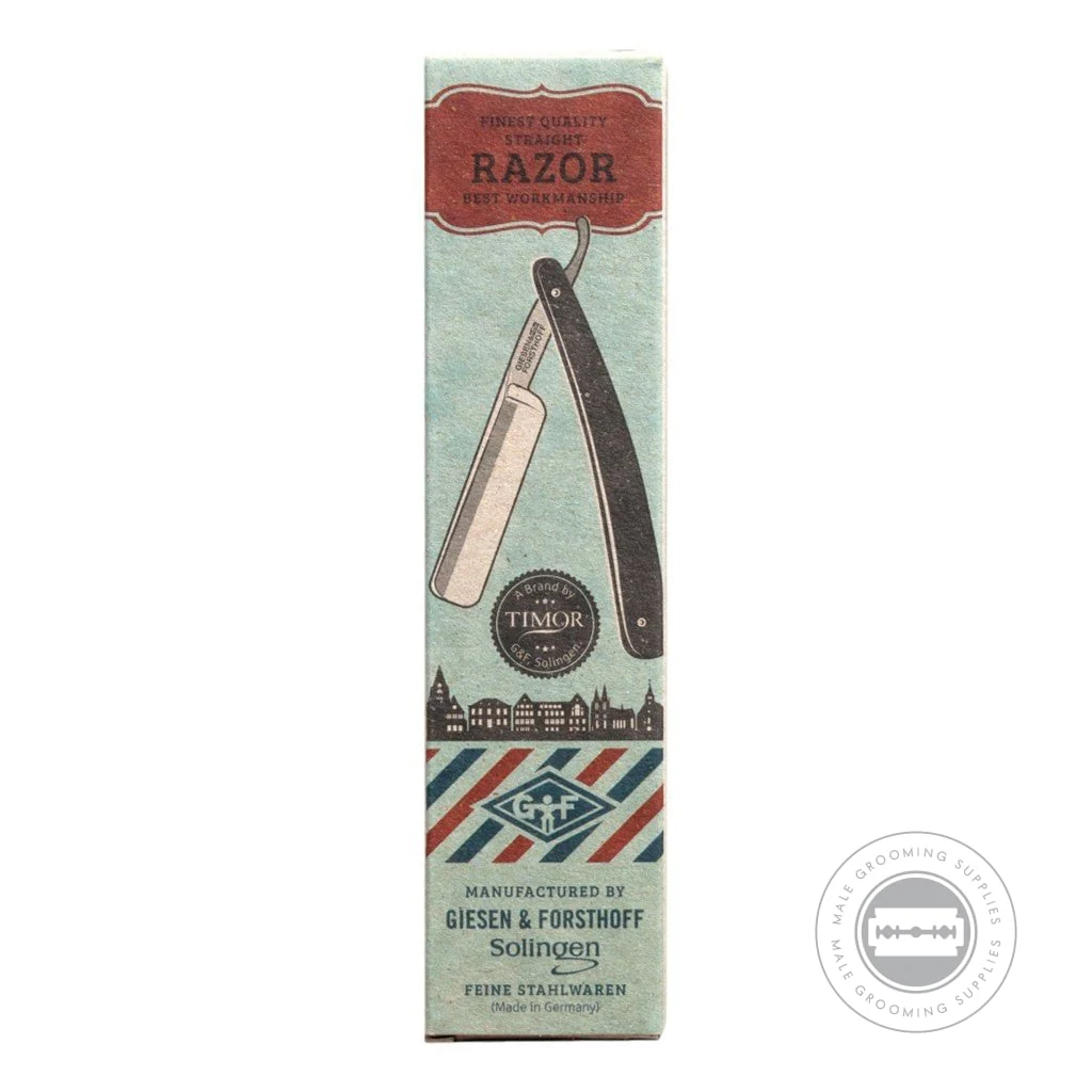 G&F Timor® Deluxe Razor 5/8 Carbon Steel with Zebrano Wood Handle - Image 4