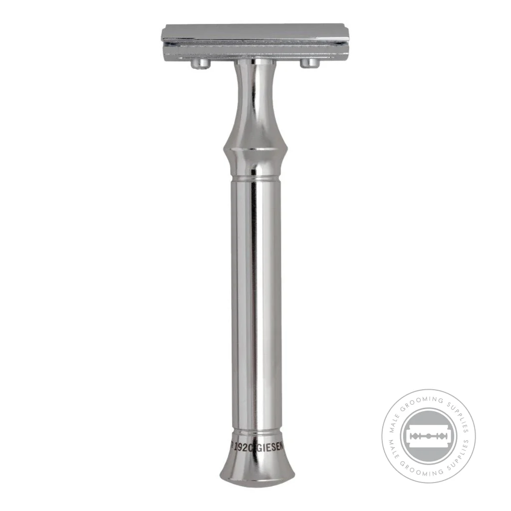 G&F Timor® Safety Razor 1920 with Long Stainless Steel Handle 100mm