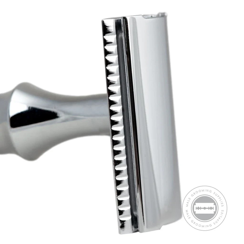 G&F Timor® Safety Razor 1920 with Olive Wood Handle 100mm - Image 3