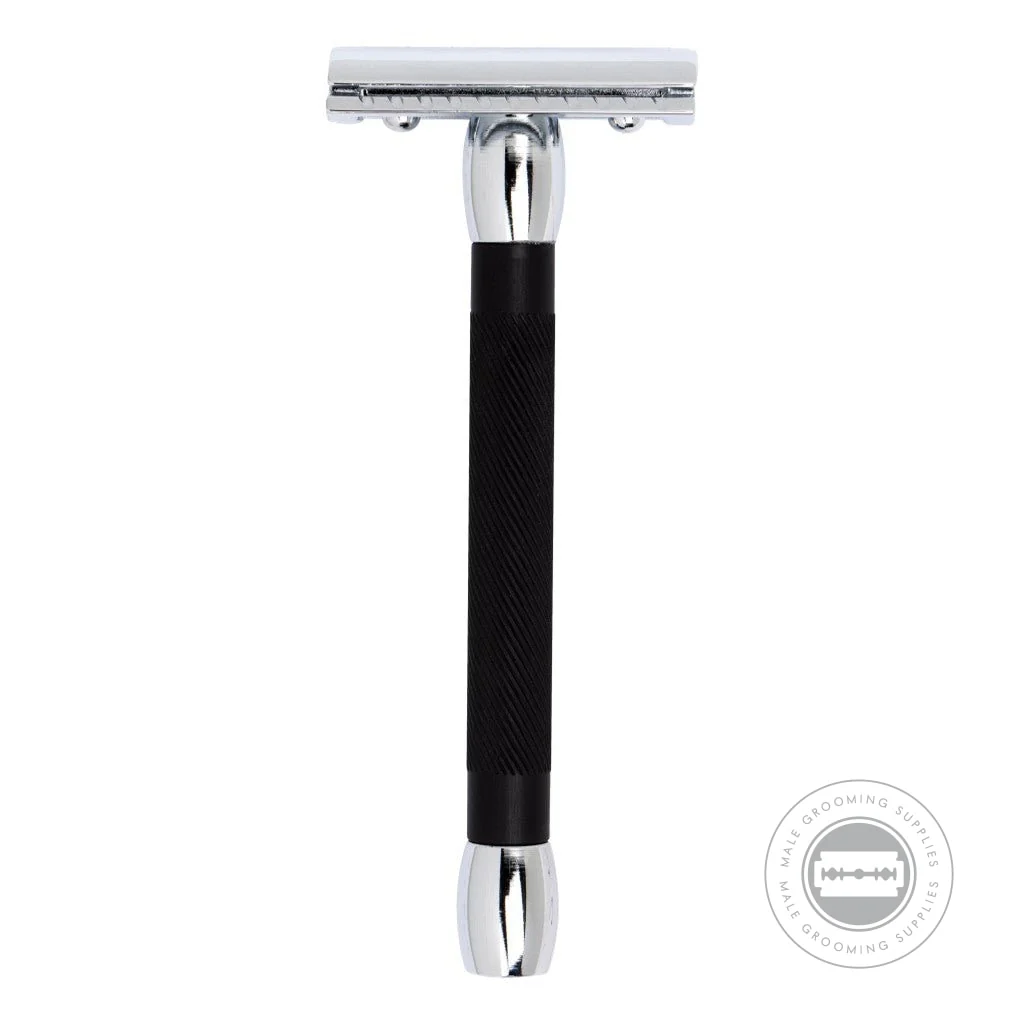 Merkur 20C Black & Chrome Long Handle Safety Razor
