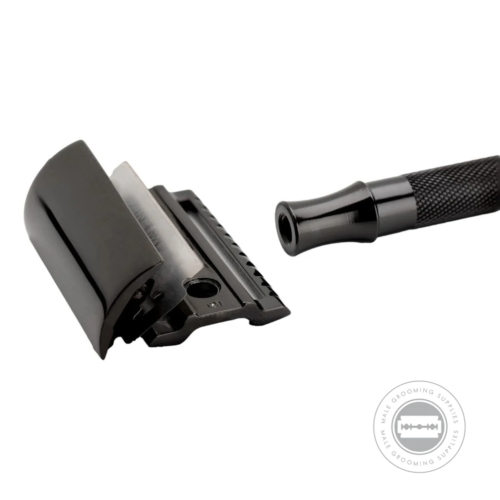 Merkur Extra Long Handle Black Double Edge Razor 23011 - Image 4