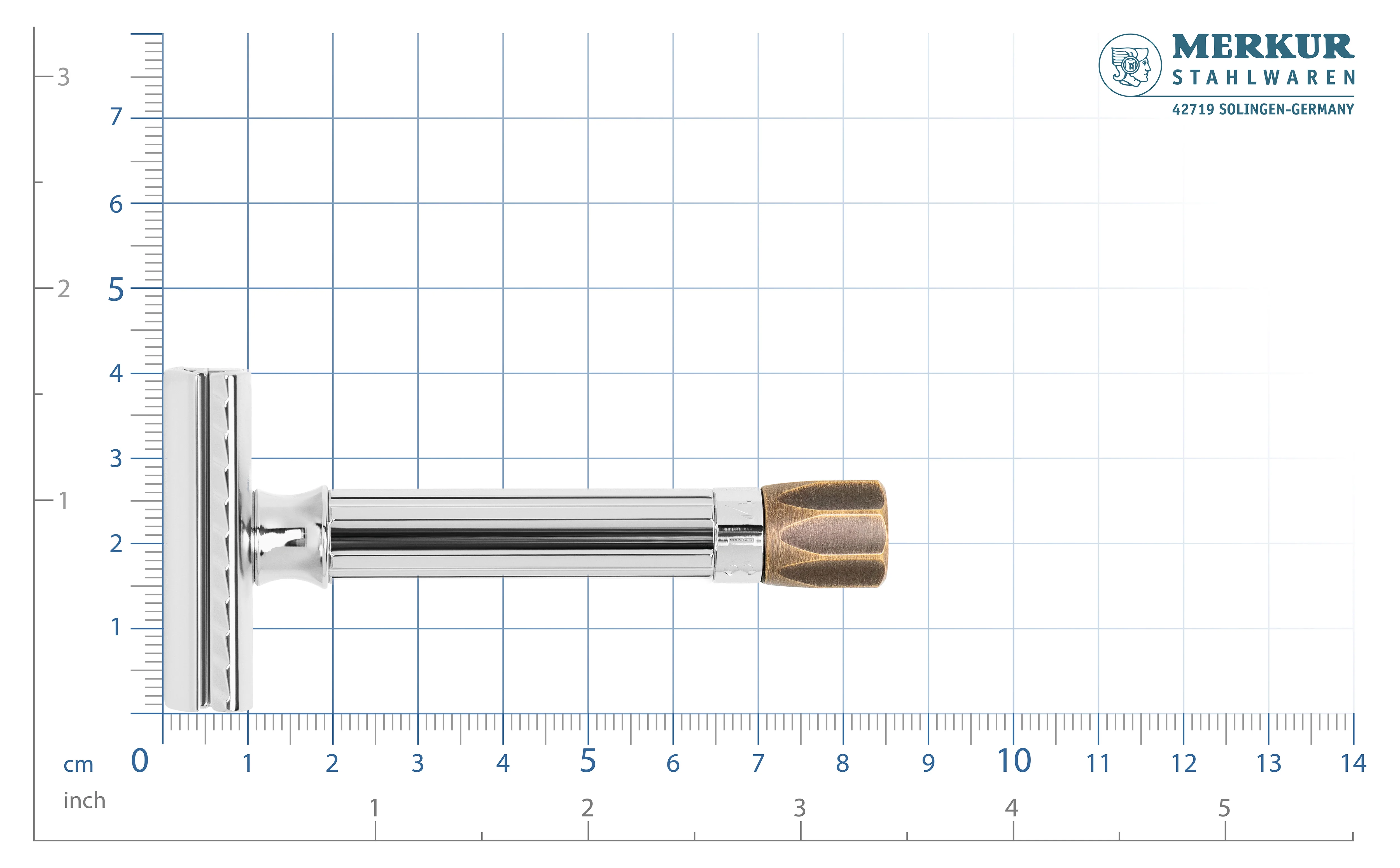 Merkur 500 Progress Antique Brass Adjustable Safety Razor - Image 4