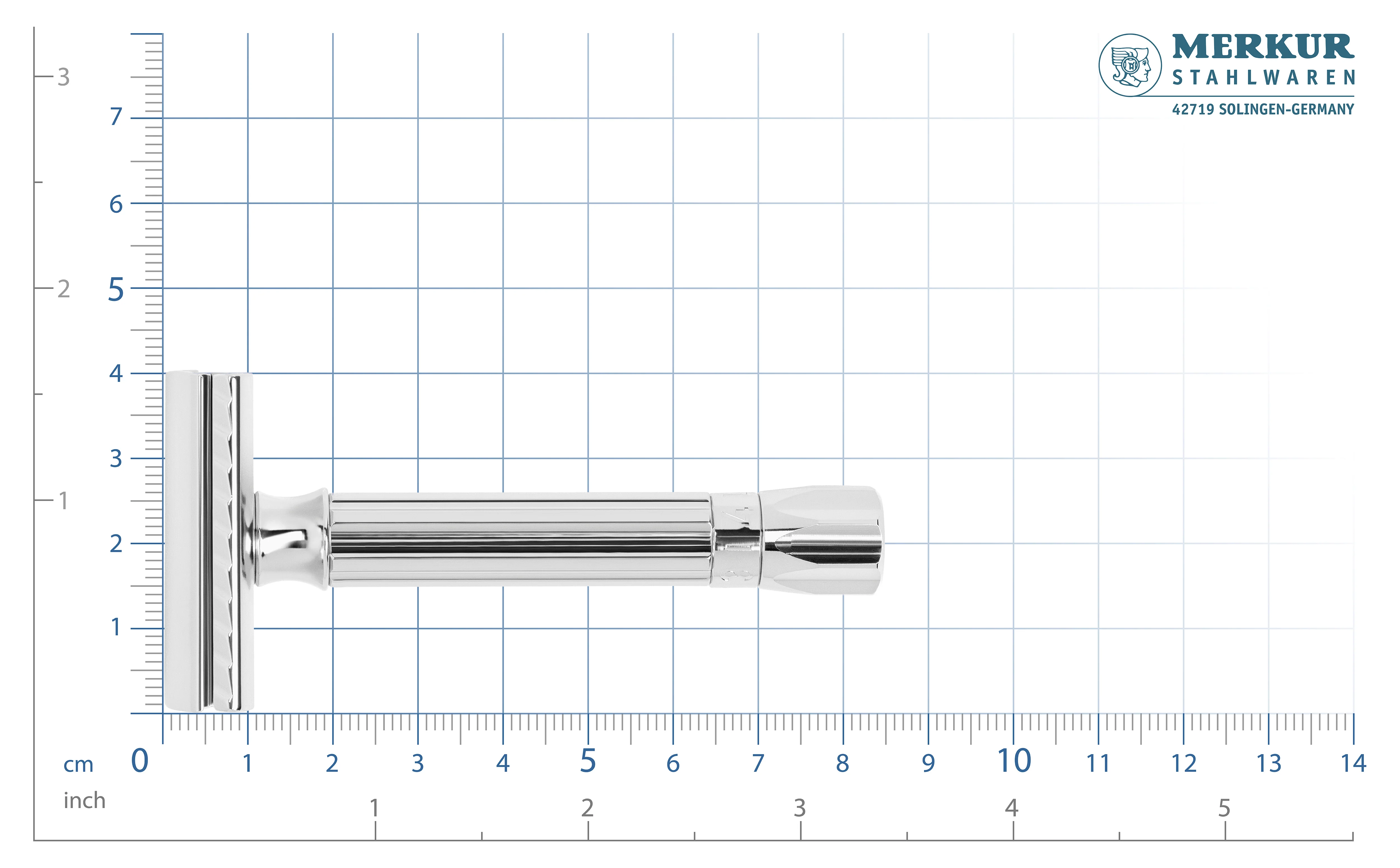 Merkur 500 Progress Bright Chrome Adjustable Safety Razor - Image 4