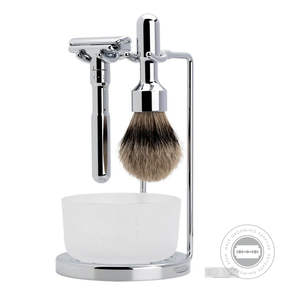 Merkur FUTUR 4-Piece Polished Chrome Shaving Set 751 001 - Image 3