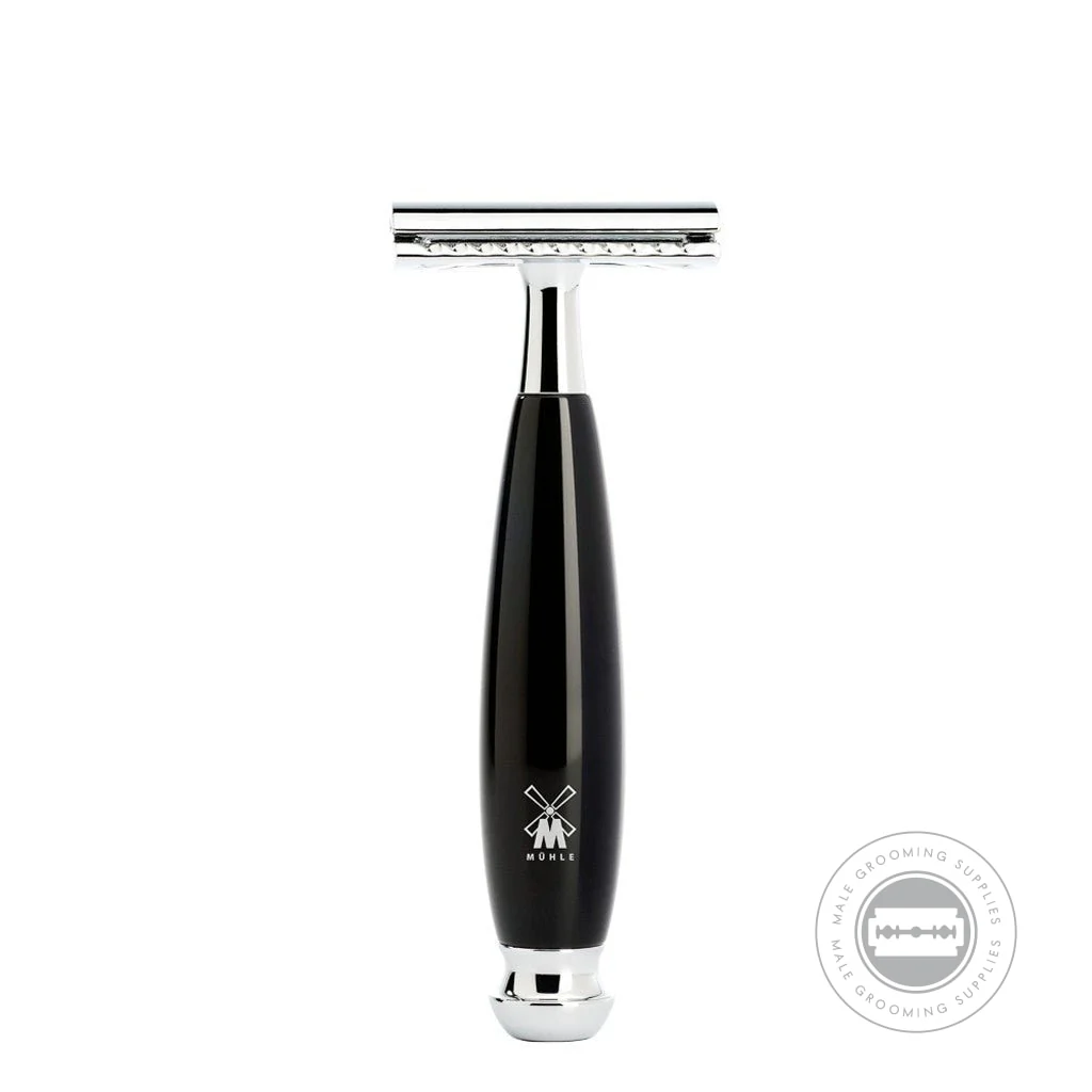 Muhle VIVO Black Resin 3 Piece Safety Razor Shaving Set - Image 3