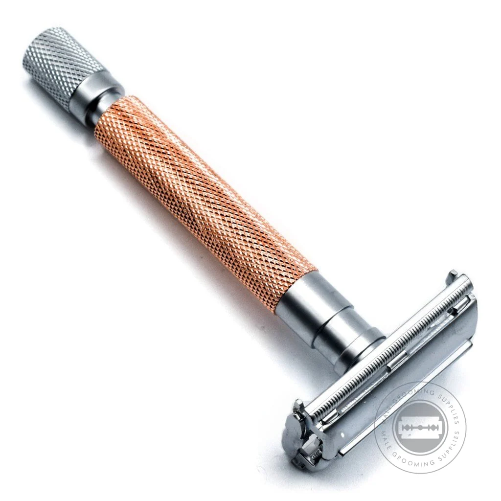 Parker 74R-RG Rose Gold & Satin Chrome Safety Razor