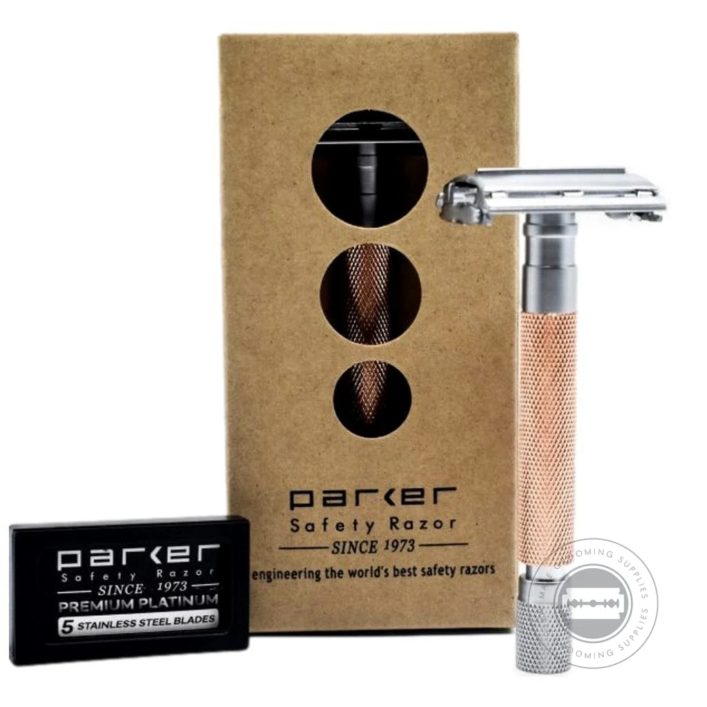 Parker 74R-RG Rose Gold & Satin Chrome Safety Razor - Image 2