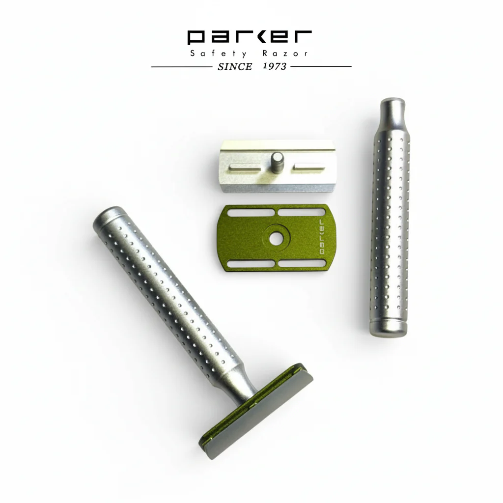 Parker AeroShave Aluminum Classic Length Safety Razor - Image 4