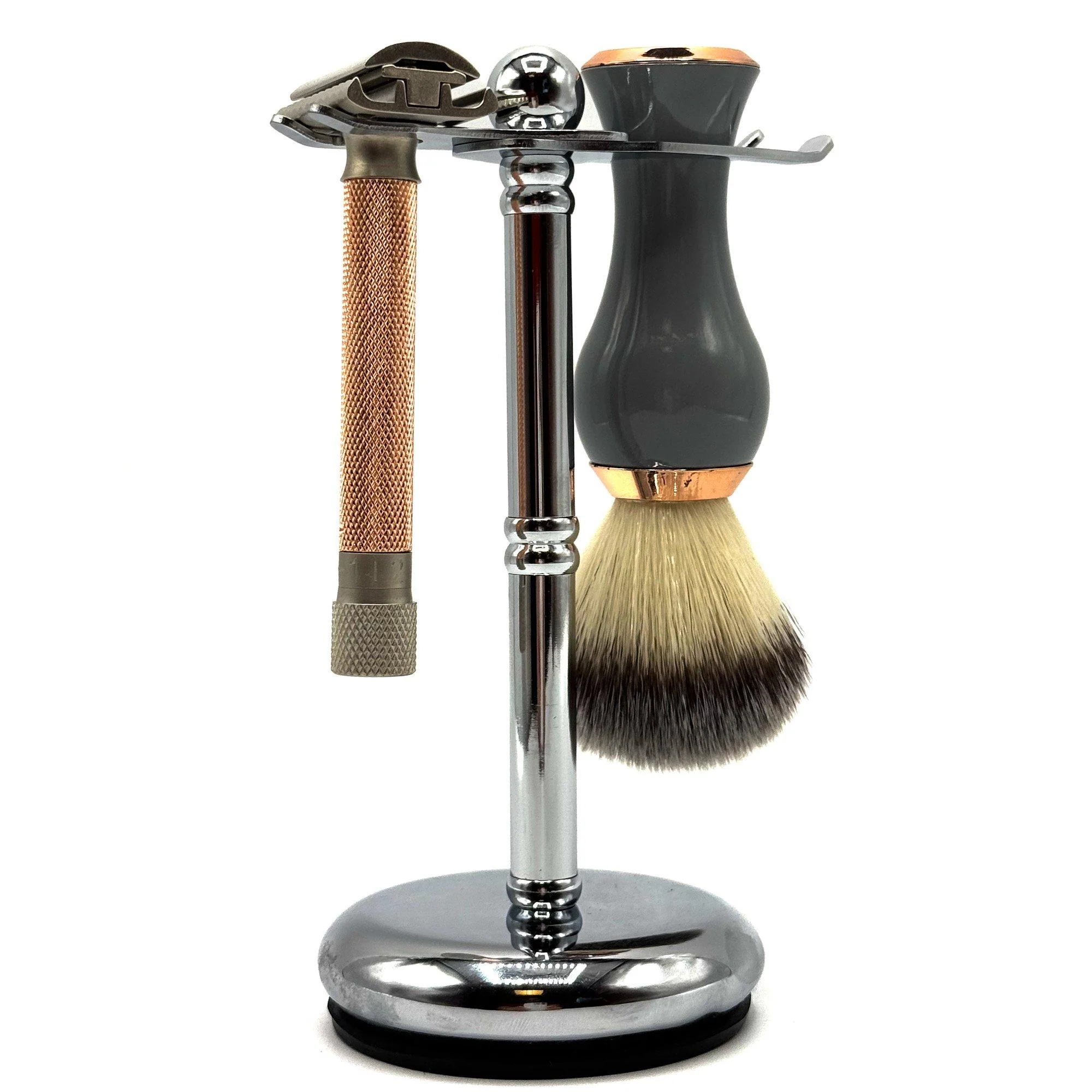 Parker Deluxe ADJUSTABLE Chrome Safety Razor & Shave Brush Stand - Image 5