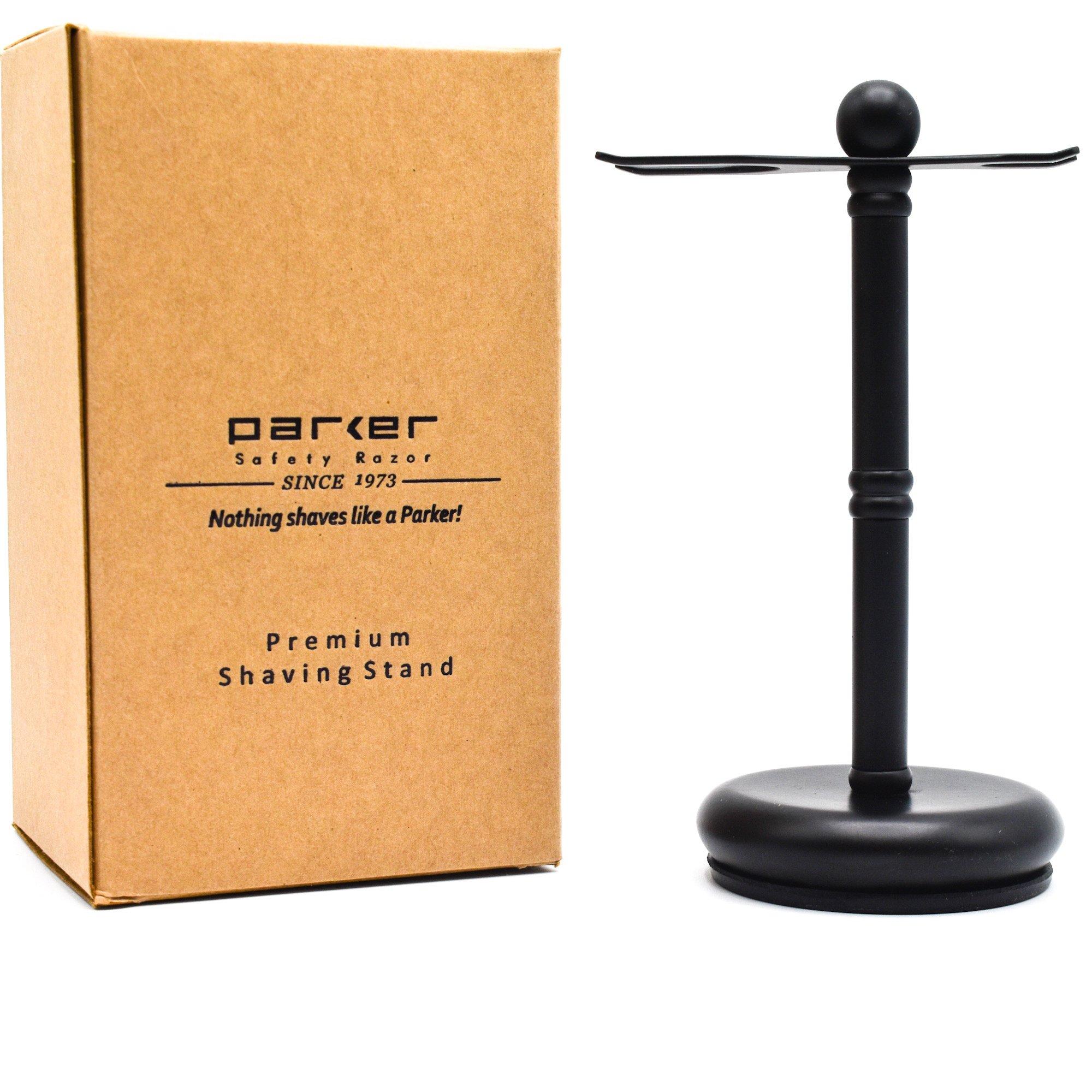 Parker Deluxe Black Safety Razor & Shave Brush Stand - Image 3