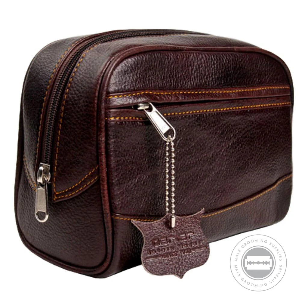 Parker Premium Leather Toiletry Bag - Large