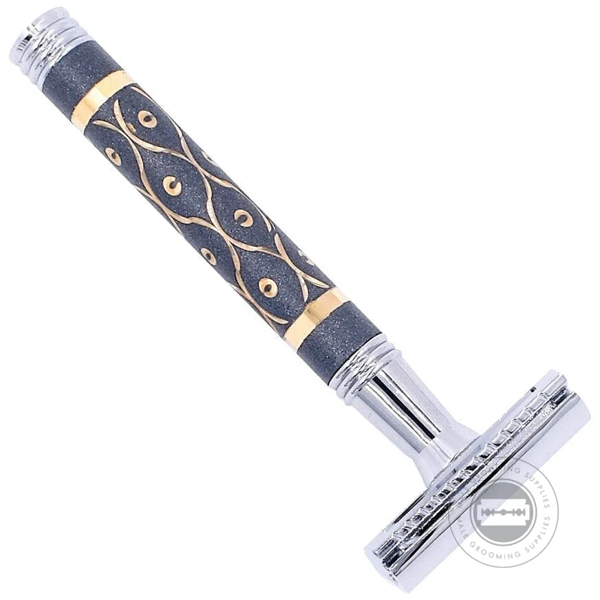 Parker 65R Gold & Dark Grey Safety Razor
