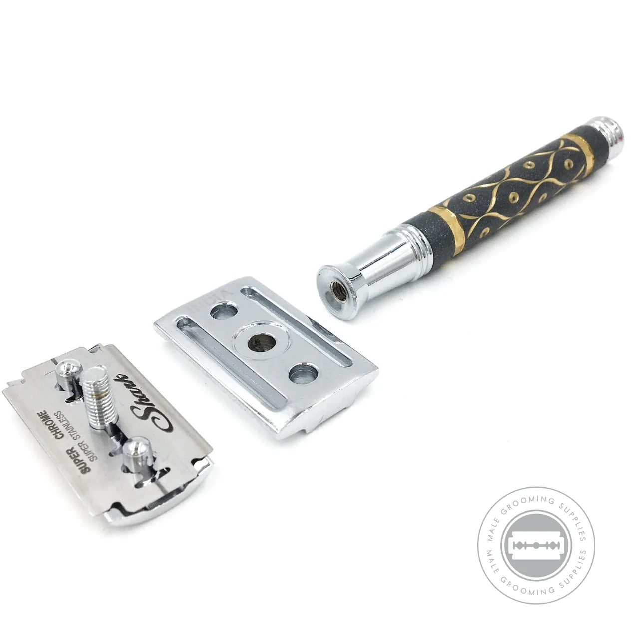 Parker 65R Gold & Dark Grey Safety Razor - Image 2
