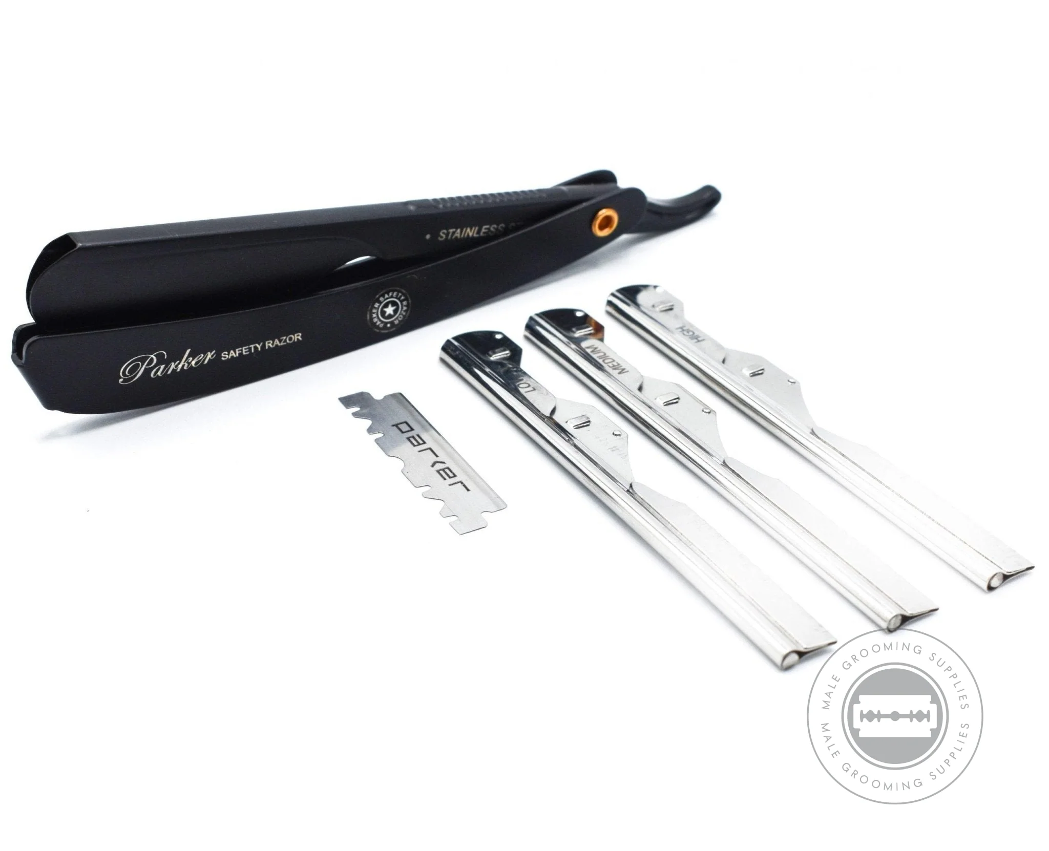 Parker PTABK Stainless Steel Adjustable Barber Razor - Image 2