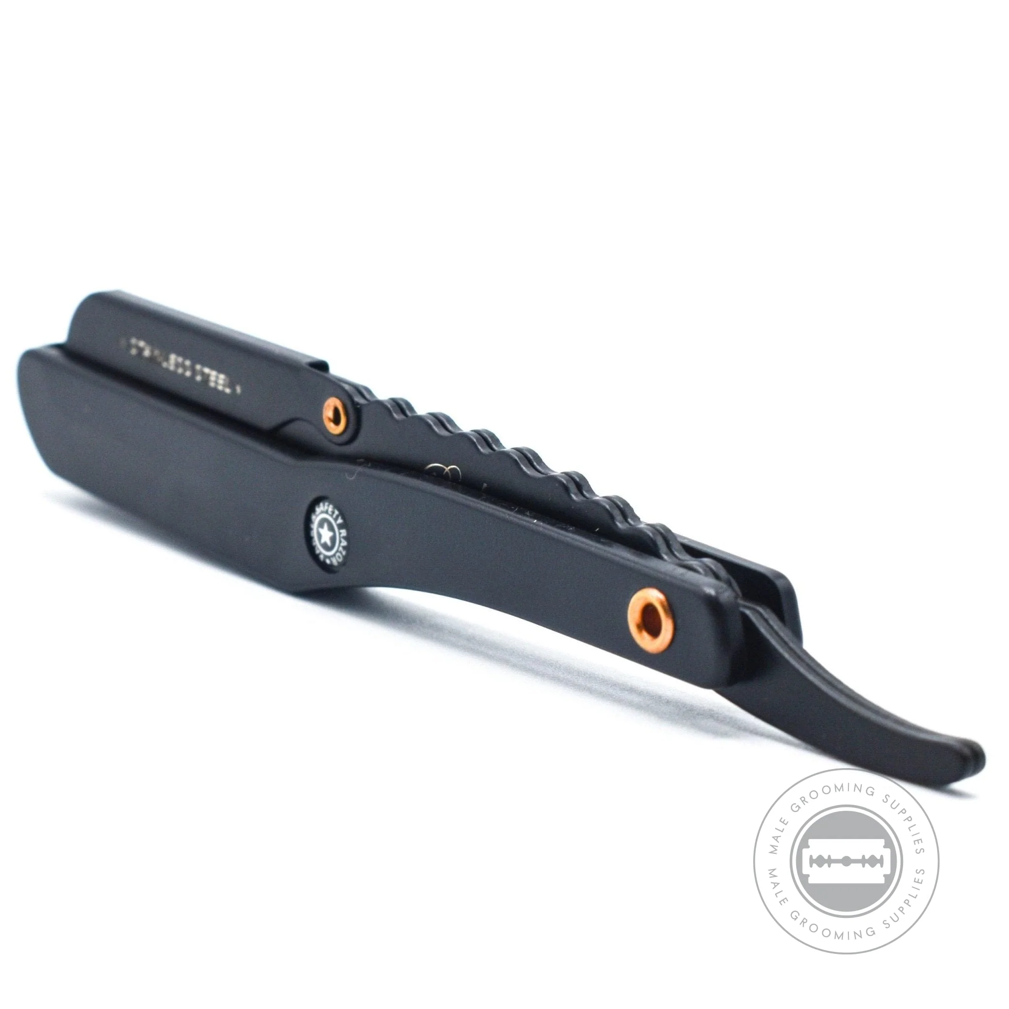 Parker SRBBA Black Stainless Steel Barber Razor - Image 3
