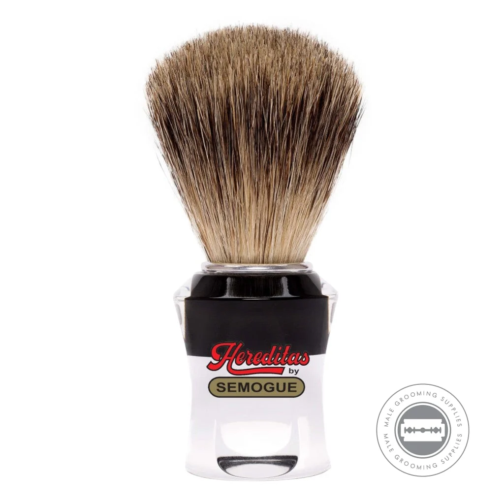 Semogue 750 Best Badger Shaving Brush – Black & Clear Acrylic
