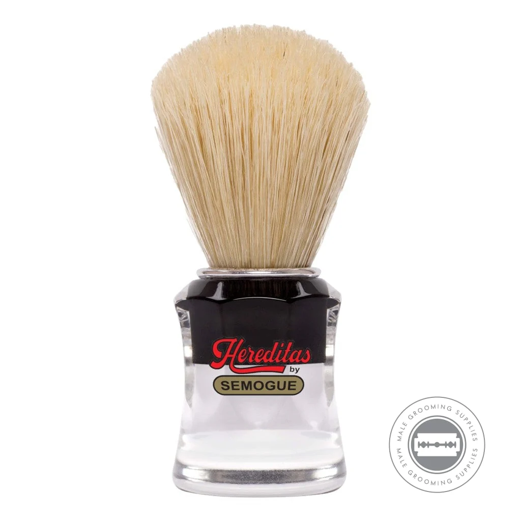 Semogue 820 Extra Boar Shaving Brush – Black & Clear Acrylic