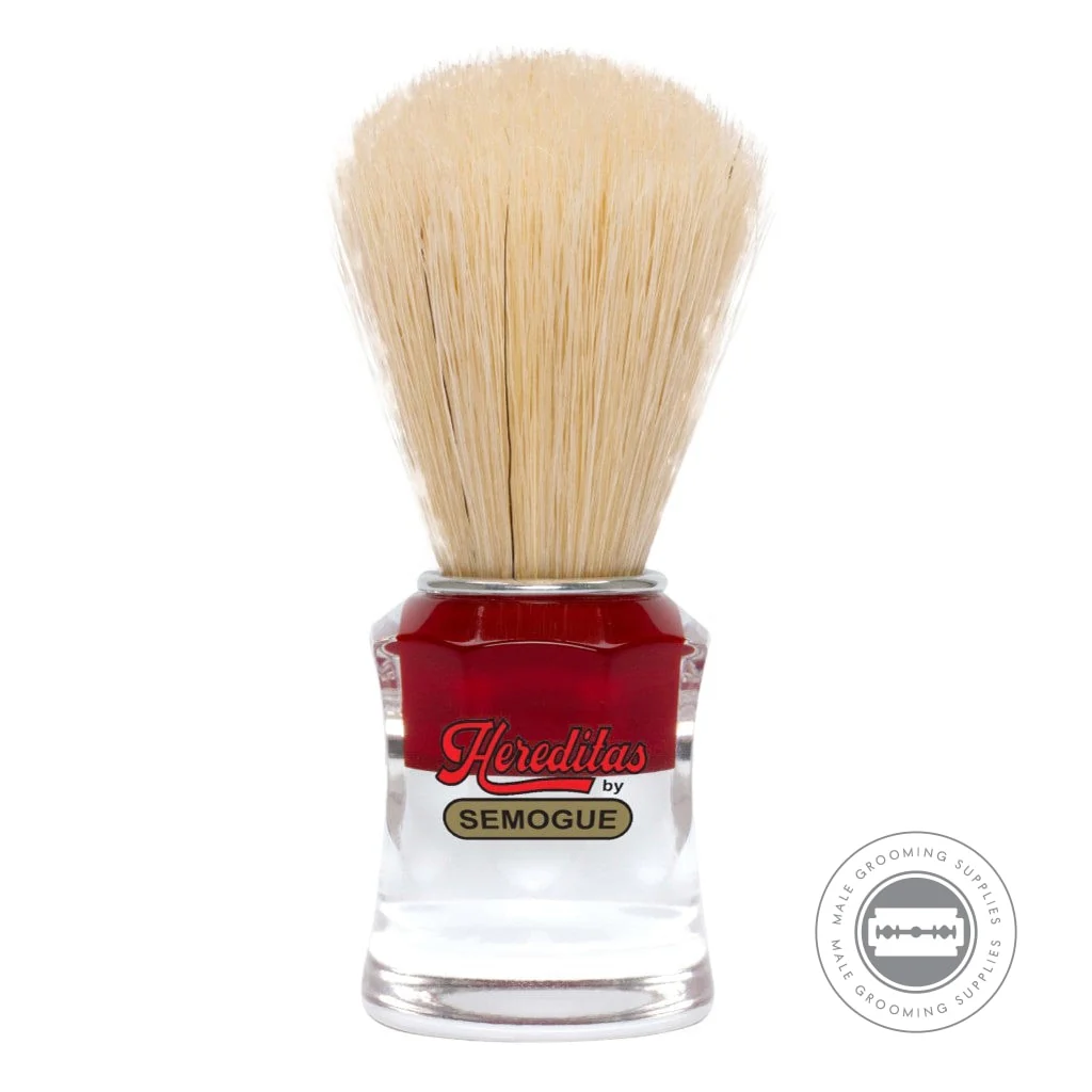 Semogue 820 Extra Boar Shaving Brush – Red & Clear Acrylic