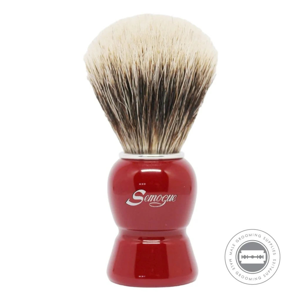 Semogue Galahad-C3 Finest Badger Shaving Brush – Imperial Red