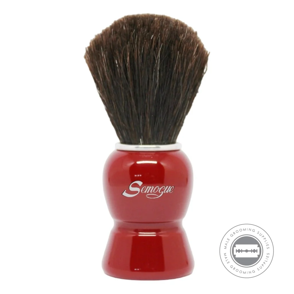 Semogue Galahad-C3 Premium Black Horse Shaving Brush – Imperial Red
