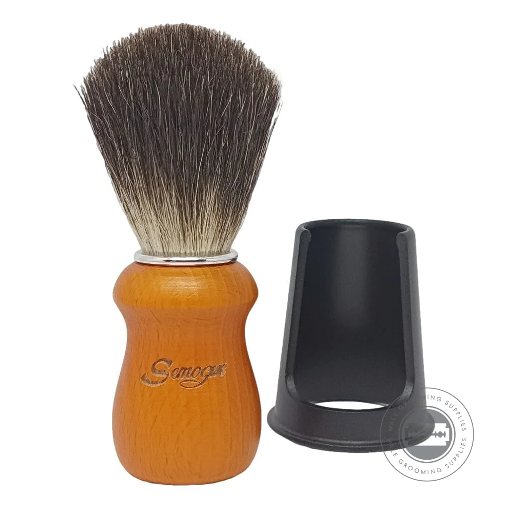 Semogue Pharos-C3 Pure Black Badger Shaving Brush – Yellow