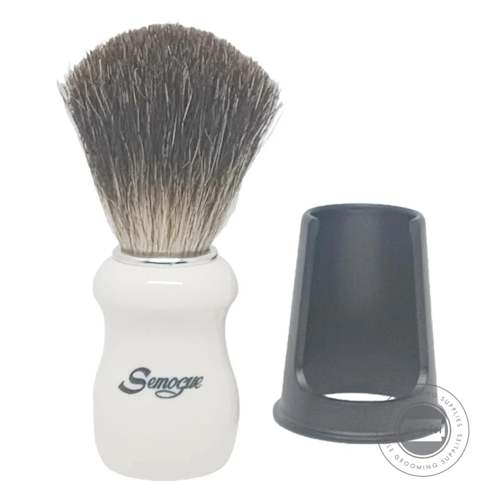 Semogue Pharos-C3 Pure Grey Badger Shaving Brush – Arctic White