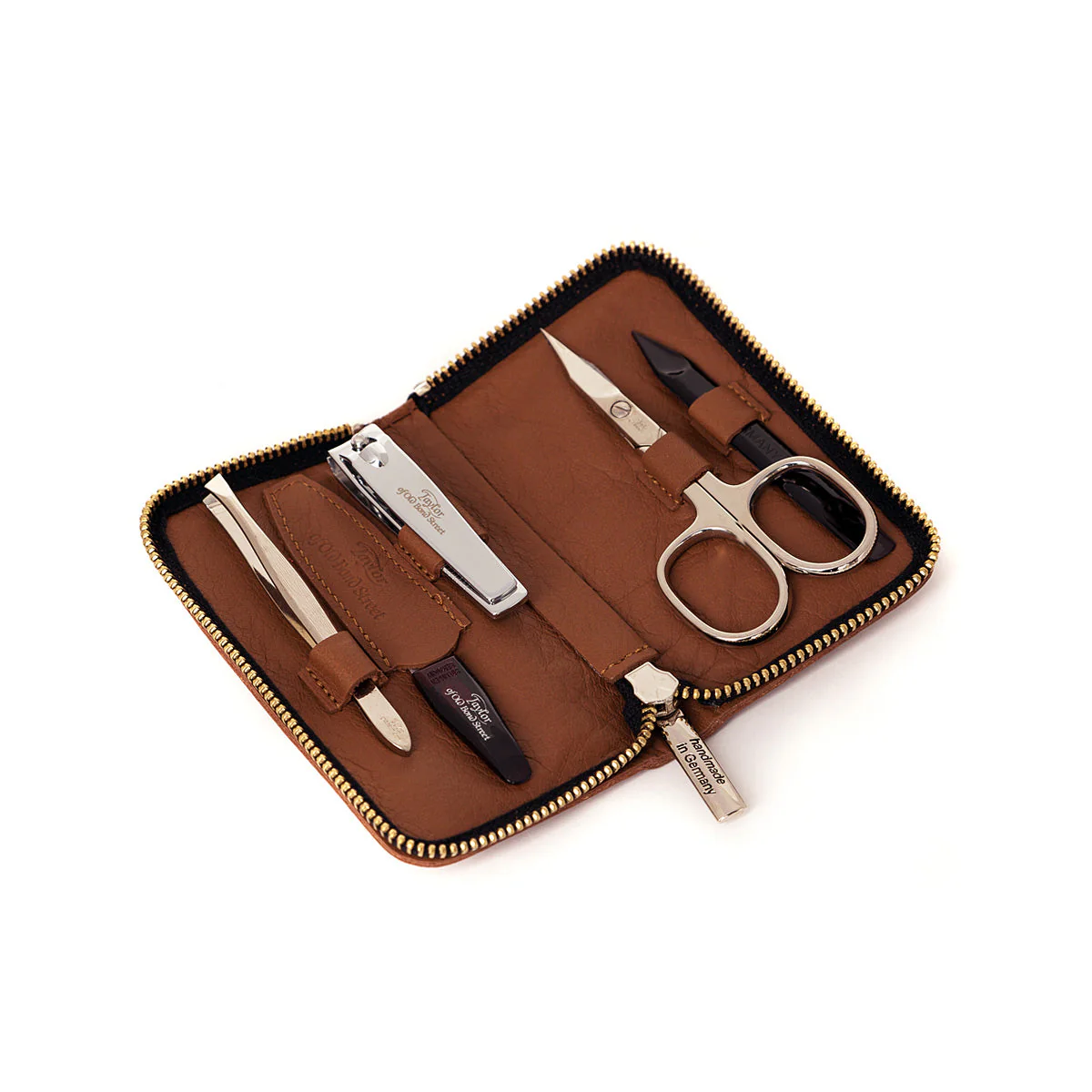 Taylor of Old Bond Street Tan Leather Small Manicure Set