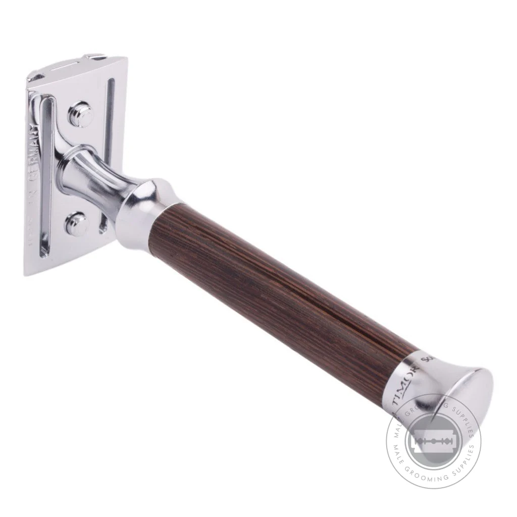 G&F Timor® Safety Razor 1920 with Wenge Wood Handle 100 mm - Image 4
