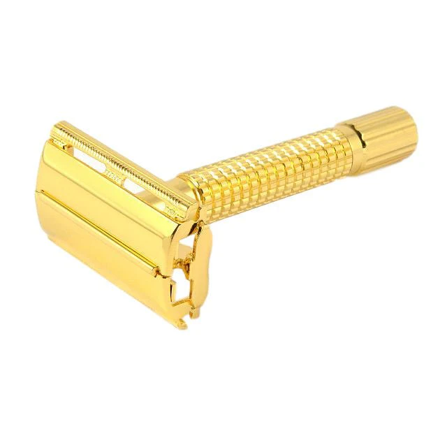 Timor Shiny Gold Butterfly Safety Razor Model No. 1323